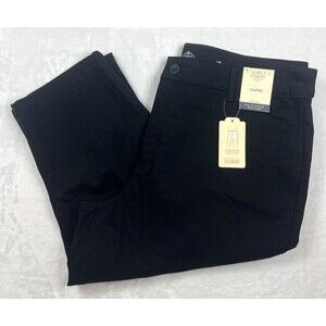 St. John's Bay Women's Capri Pants Mid-Rise Black Size 16 NEW